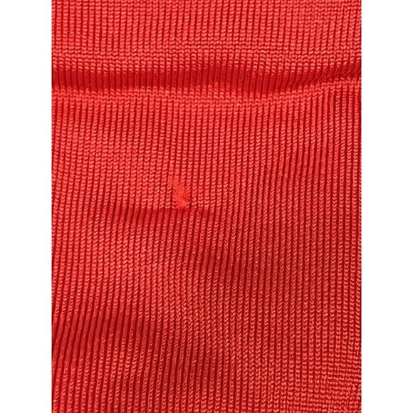 Trina Turk Ribbed Flounce Drop Waist Dress Red Sleeveless Keyhole Size 4‎ NWT - Picture 3 of 12